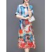 Plus Size Silk A-Line Short Sleeve Chinese Style Dress Plus Size Silk A-Line Short Sleeve Chinese Style Dress
