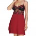 Transparent Mesh Lace Embroidery Floral Nightgown Transparent Mesh Lace Embroidery Floral Nightgown