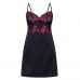 Transparent Mesh Lace Embroidery Floral Nightgown Transparent Mesh Lace Embroidery Floral Nightgown