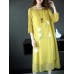 O-Neck Floral Print Chiffon Maxi Dress O-Neck Floral Print Chiffon Maxi Dress