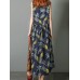 Cotton Sleeveless V-neck Pineapple Pattern Beach Dress Cotton Sleeveless V-neck Pineapple Pattern Beach Dress