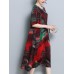 Floral Print O-neck Half Sleeve Dress Floral Print O-neck Half Sleeve Dress