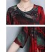 Floral Print O-neck Half Sleeve Dress Floral Print O-neck Half Sleeve Dress