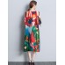 Short Sleeve Strapped Cuff Floral Print Dress Short Sleeve Strapped Cuff Floral Print Dress