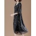 Cotton V-neck Flared Sleeve Star Dress Cotton V-neck Flared Sleeve Star Dress