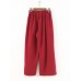 Women Casual Solid Elastic Waist Cotton Wide Leg Pants Women Casual Solid Elastic Waist Cotton Wide Leg Pants