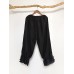 Women Casual Elastic Waist Harem Lace Hem Pants Women Casual Elastic Waist Harem Lace Hem Pants