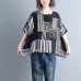Casual Women Cotton Linen Loose Plaid Batwing Sleeve Shirts Casual Women Cotton Linen Loose Plaid Batwing Sleeve Shirts