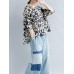 Casual Women Loose Cotton Print Geometric Pattern Round Neck Short Sleeve T-Shirts Casual Women Loose Cotton Print Geometric Pattern Round Neck Short Sleeve T-Shirts