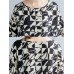 Casual Women Loose Cotton Print Geometric Pattern Round Neck Short Sleeve T-Shirts Casual Women Loose Cotton Print Geometric Pattern Round Neck Short Sleeve T-Shirts