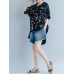 Casual Women Cotton Loose Print Short Sleeve O-Neck T-Shirts Casual Women Cotton Loose Print Short Sleeve O-Neck T-Shirts