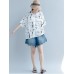 Casual Women Cotton Loose Print Short Sleeve O-Neck T-Shirts Casual Women Cotton Loose Print Short Sleeve O-Neck T-Shirts