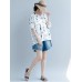 Casual Women Cotton Loose Print Short Sleeve O-Neck T-Shirts Casual Women Cotton Loose Print Short Sleeve O-Neck T-Shirts