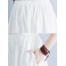 Wide Leg Vintage Women Retro Cotton Linen Elastic Waist White Pants Wide Leg Vintage Women Retro Cotton Linen Elastic Waist White Pants