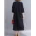 Floral Embroidery A-line V-neck Long Sleeve Maxi Dress Floral Embroidery A-line V-neck Long Sleeve Maxi Dress