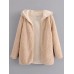 Women Casual Fleece Warm Winter Hooded Two-Face Coats Women Casual Fleece Warm Winter Hooded Two-Face Coats