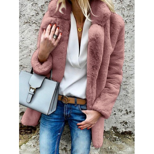 Women Pure Color Fleece Warm Thicken Winter Casual Coats Women Pure Color Fleece Warm Thicken Winter Casual Coats