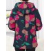 Vintage Women Printed Long Sleeve Fleece Hooded Coats Vintage Women Printed Long Sleeve Fleece Hooded Coats