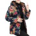 Vintage Women Printed Long Sleeve Fleece Hooded Coats Vintage Women Printed Long Sleeve Fleece Hooded Coats
