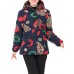 Vintage Women Printed Long Sleeve Fleece Hooded Coats Vintage Women Printed Long Sleeve Fleece Hooded Coats