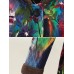 Women Floral Print Buttons Long Sleeve Zipper Winter Coats Women Floral Print Buttons Long Sleeve Zipper Winter Coats
