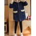 Women Casual Long Sleeve Pockets Fleece Thicken Denim Coats Women Casual Long Sleeve Pockets Fleece Thicken Denim Coats