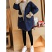 Women Casual Long Sleeve Pockets Fleece Thicken Denim Coats Women Casual Long Sleeve Pockets Fleece Thicken Denim Coats