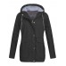 Casual Women Pure Color Outdoor Zipper Button Jacket with Big Pockets Casual Women Pure Color Outdoor Zipper Button Jacket with Big Pockets