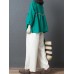 Women Casual Cotton Linen Pure Color Elastic Waist Pants with Pockets Women Casual Cotton Linen Pure Color Elastic Waist Pants with Pockets