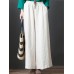 Women Casual Cotton Linen Pure Color Elastic Waist Pants with Pockets Women Casual Cotton Linen Pure Color Elastic Waist Pants with Pockets