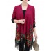 Vintage Women Floral Print Irregular Hem Long Sleeve Cardigans with Tassel Vintage Women Floral Print Irregular Hem Long Sleeve Cardigans with Tassel