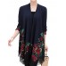 Vintage Women Floral Print Irregular Hem Long Sleeve Cardigans with Tassel Vintage Women Floral Print Irregular Hem Long Sleeve Cardigans with Tassel