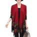Vintage Women Floral Print Irregular Hem Long Sleeve Cardigans with Tassel Vintage Women Floral Print Irregular Hem Long Sleeve Cardigans with Tassel