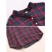 Casual Women Cotton Plaid V-Neck Button Long Sleeve Blouse Casual Women Cotton Plaid V-Neck Button Long Sleeve Blouse