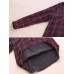 Casual Women Cotton Plaid V-Neck Button Long Sleeve Blouse Casual Women Cotton Plaid V-Neck Button Long Sleeve Blouse