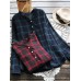 Casual Women Cotton Plaid V-Neck Button Long Sleeve Blouse Casual Women Cotton Plaid V-Neck Button Long Sleeve Blouse