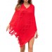 Women Pure Color Geometric Loose Knit Shawl Tassel Sweater Coats Women Pure Color Geometric Loose Knit Shawl Tassel Sweater Coats