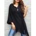 Women Pure Color Geometric Loose Knit Shawl Tassel Sweater Coats Women Pure Color Geometric Loose Knit Shawl Tassel Sweater Coats