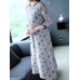 Women Elegant Floral Print Crew Neck Three Quarter Sleeve Dress Women Elegant Floral Print Crew Neck Three Quarter Sleeve Dress