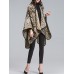 Elegant Leopard Printed Patchwork Shawl Loose Cloak Cardigans for Women Elegant Leopard Printed Patchwork Shawl Loose Cloak Cardigans for Women