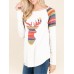 Vintage Women Long Sleeve Elk Printed O-Neck Loose T-Shirts Vintage Women Long Sleeve Elk Printed O-Neck Loose T-Shirts