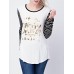 Causal Women Christmas Tree Letter Printed Long Sleeve Striped T-Shirts Causal Women Christmas Tree Letter Printed Long Sleeve Striped T-Shirts