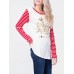 Causal Women Christmas Tree Letter Printed Long Sleeve Striped T-Shirts Causal Women Christmas Tree Letter Printed Long Sleeve Striped T-Shirts