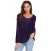 Metallic Ruffled Blouses Long-sleeved T-shirts Metallic Ruffled Blouses Long-sleeved T-shirts