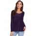 Metallic Ruffled Blouses Long-sleeved T-shirts Metallic Ruffled Blouses Long-sleeved T-shirts