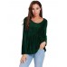 Metallic Ruffled Blouses Long-sleeved T-shirts Metallic Ruffled Blouses Long-sleeved T-shirts