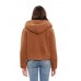 Women Fleece Solid Color Button Long Sleeve Hooded Coats Women Fleece Solid Color Button Long Sleeve Hooded Coats