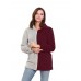 Women Fleece Patchwork Long Sleeve Hooded Zipper Sweatshirt Women Fleece Patchwork Long Sleeve Hooded Zipper Sweatshirt