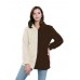 Women Fleece Patchwork Long Sleeve Hooded Zipper Sweatshirt Women Fleece Patchwork Long Sleeve Hooded Zipper Sweatshirt