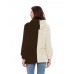 Women Fleece Patchwork Long Sleeve Hooded Zipper Sweatshirt Women Fleece Patchwork Long Sleeve Hooded Zipper Sweatshirt